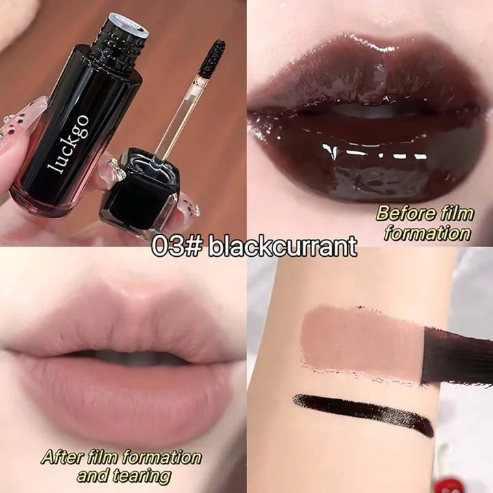 LUCKGO Peelable Lip Stain Matte Korean Waterproof Tear Off Lip Gloss Sweat Resistant Long Lasting Non Transfer Lip Tint Makeup