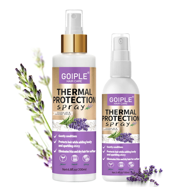 GOIPLE Lavender Extract Heat Thermal Protection Spray Shine Moisturize Split Ends Protect Hair Damage For Natural Hair and Wigs