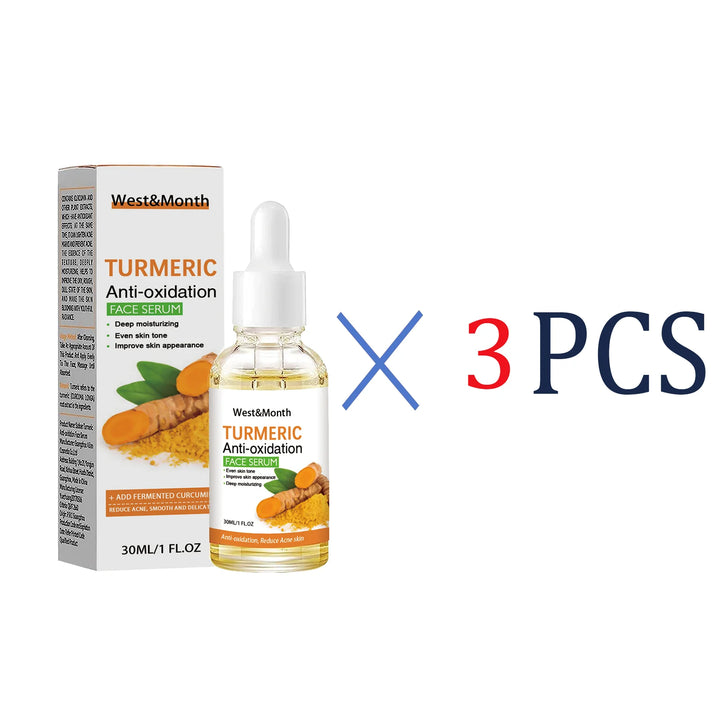 WEST MONTH Turmeric Anti-Oxidation Face Serum Creamy Easy-To-Use-Absorbent Texture Restore Skin Elasticity Hydration 30ml