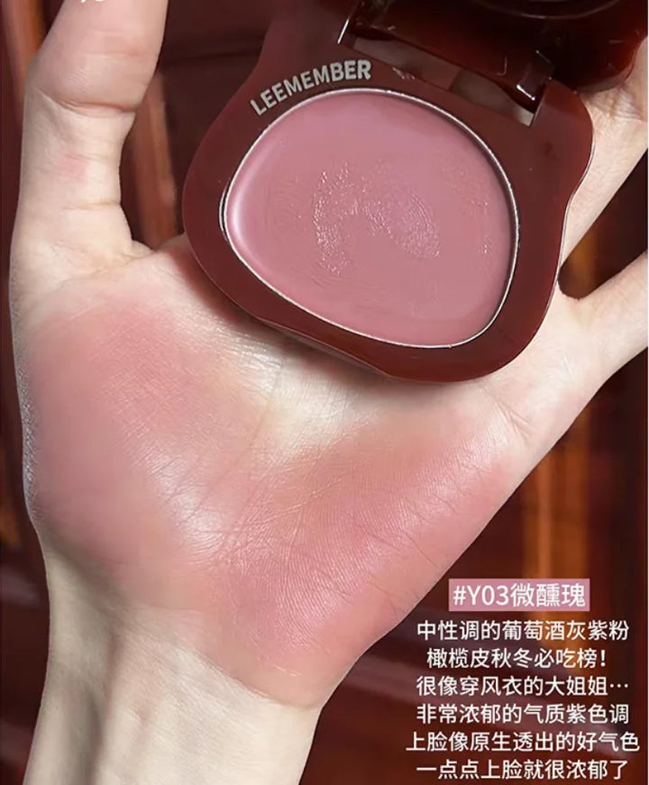 LEEMEMBER Satin Finish Multi Purpose Powder 5g Summer Edition Color Blush Monochrome Pearlescent Makeup Cosmetics