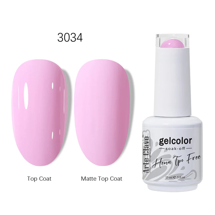 Arte Clavo 15ml HEMA TPO FREE Gel Nail Polish Pink Hybrid Nail Manicure Semi-permanent Enamels Varnish For UV LED Nails Supplies