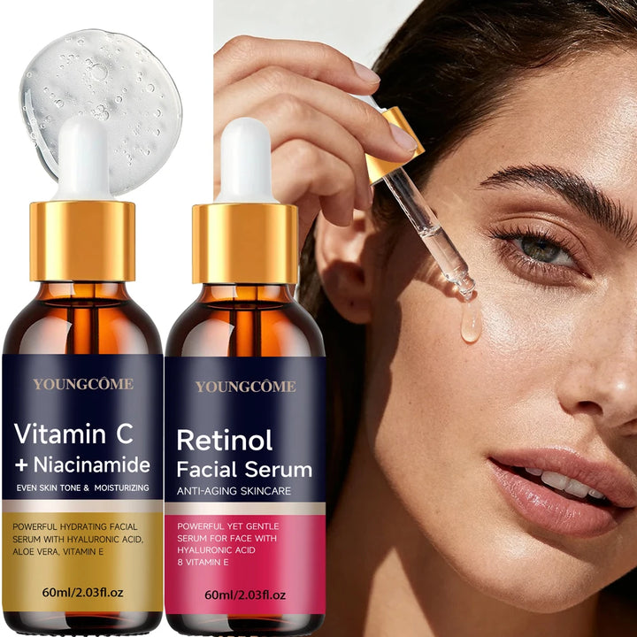 YOUNGCOME Retinol Anti-Wrinkles Serum Pore Shrinking Hydrating Moisturizing Essence Pigment Spots Remove Skincare For All Skin