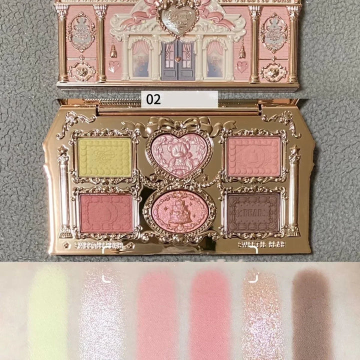 Flower Knows SWEETIE BEAR Highly Pigmented Eye Makeup Palette Eye Shadows Long Lasting Matte Shimmer Finish Cosmetics Gift Kit