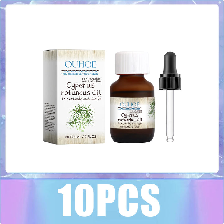 Pure Cyperus Rotundus Oil for Hair Removal Reducing Redness Armpit Legs Arms Body Hair Growth Inhibitor Repair Beauty Skin Care