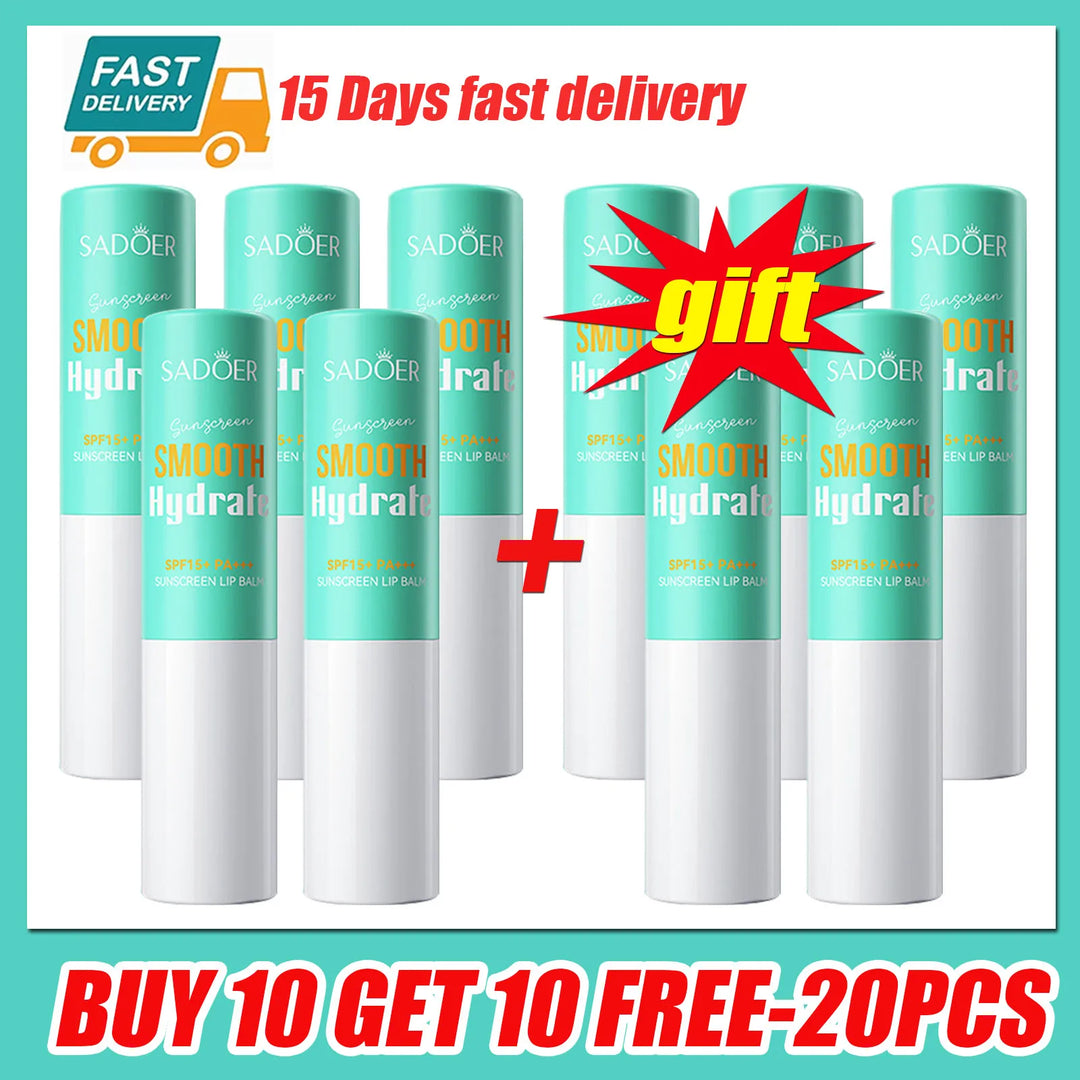 Spf 15+ Lip Sunscreen Solar Blocker Lip Balm Moisturizing Fade Lip Lines Nourishing Hydrating Lipstick For Lips Skin Care