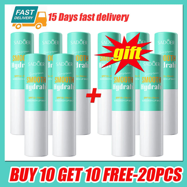 Spf 15+ Lip Sunscreen Solar Blocker Lip Balm Moisturizing Fade Lip Lines Nourishing Hydrating Lipstick For Lips Skin Care