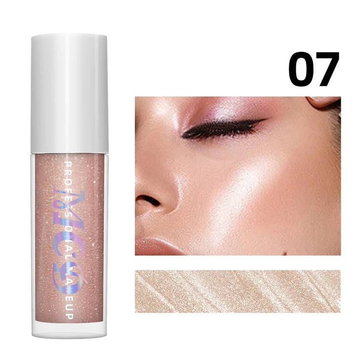 7-Color Diamond Liquid Highlighter Spray Waterproof High Gloss Glitter Body Bronzer Face Contour Makeup for Women Cosmetics