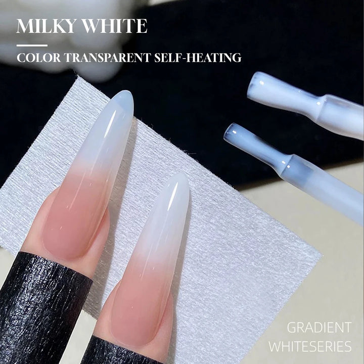 10ml 1-8pcs Milky White Quick Extension Gel Nail Polish Nude Construct Hard Semi Permanent Acrylic Extension Nail Art Varnish