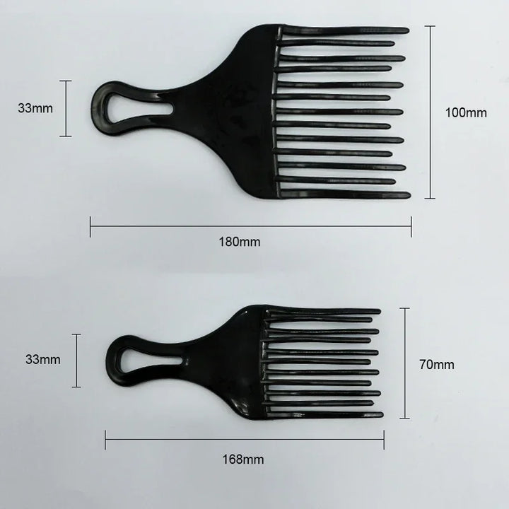 1pc Insert Afro Hair Pick Comb Wide Comb Teeth Hair Fork Brush Man Oil Head Hair Plastic Gear Comb Curly Afro Hairdressing Tools