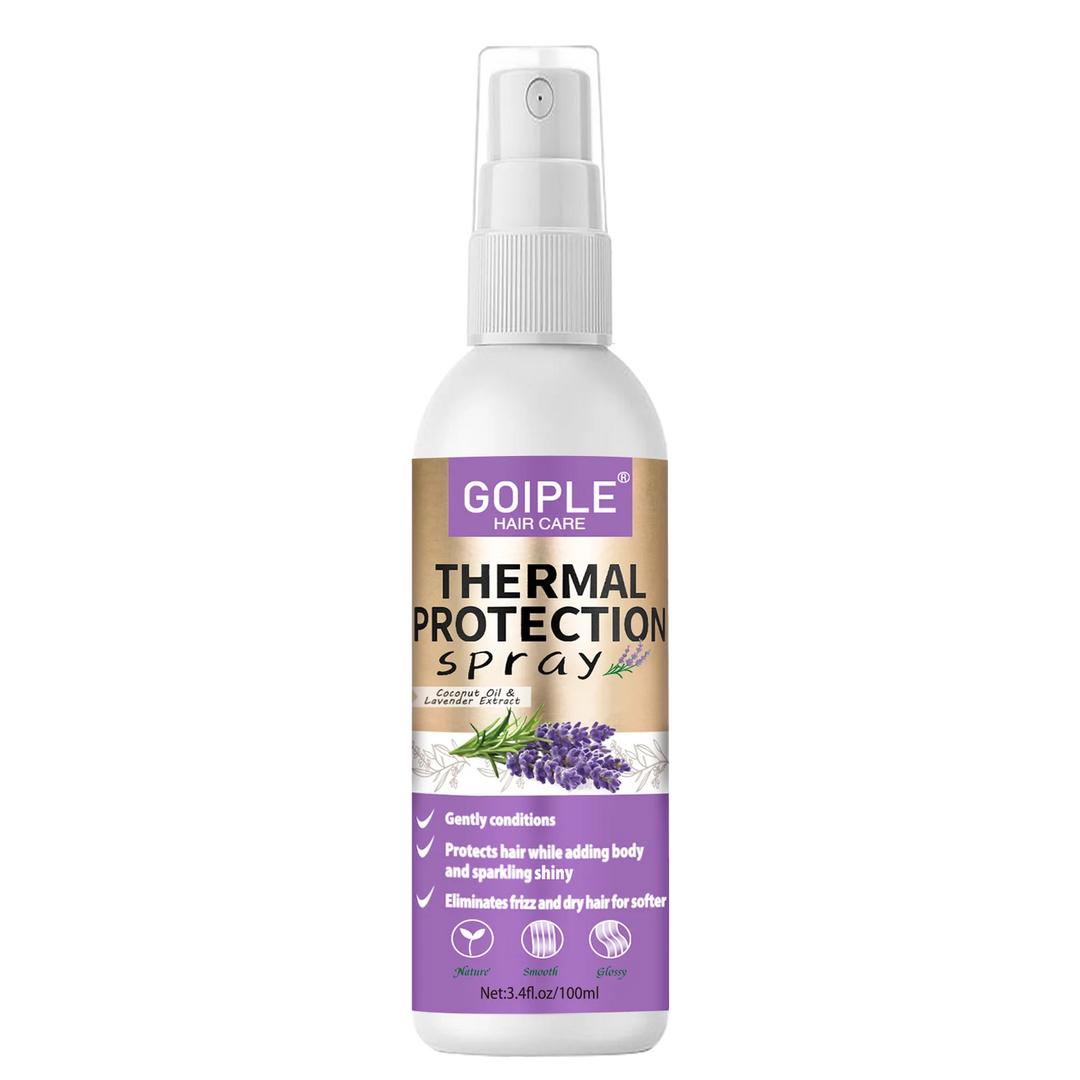 GOIPLE Lavender Extract Heat Thermal Protection Spray Shine Moisturize Split Ends Protect Hair Damage For Natural Hair and Wigs