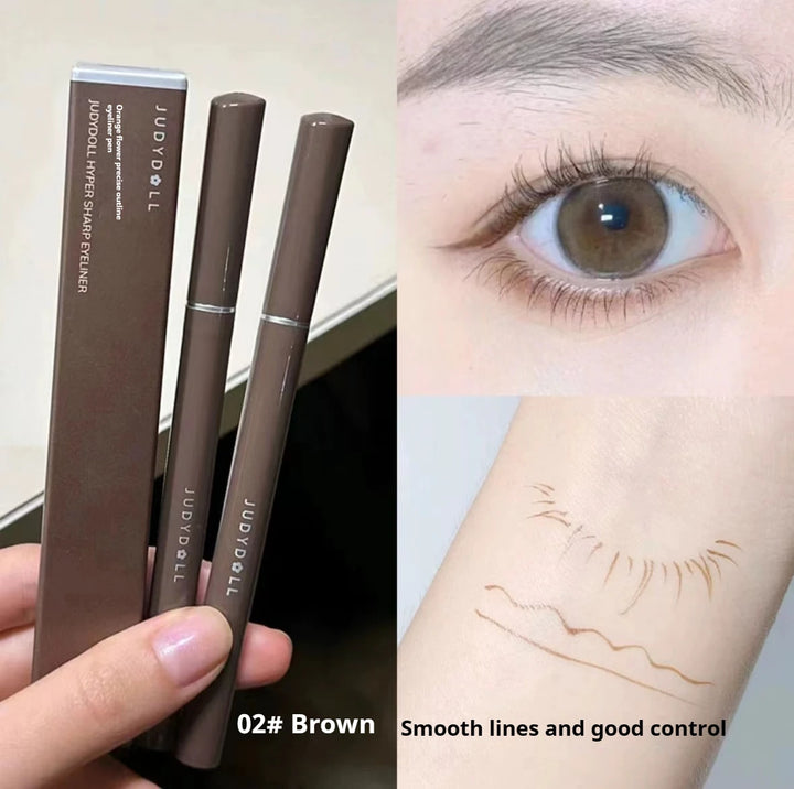JUDYDOLL Ultra-fine Liquid Eyeliner Skinny Curved Brushwork Long lasting Waterproof Anti Shake Fast Drying Slim Enlarged Eyes