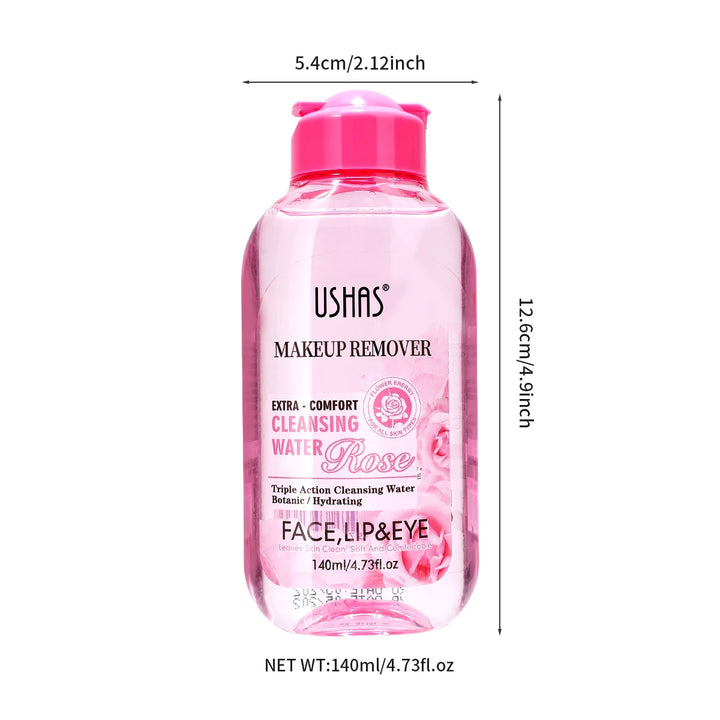 USHAS Makeup Remover Cleaning Water Moisturizing Gentle Soothing Sensitive Facial Makeup Remover Soft Makeup Remover