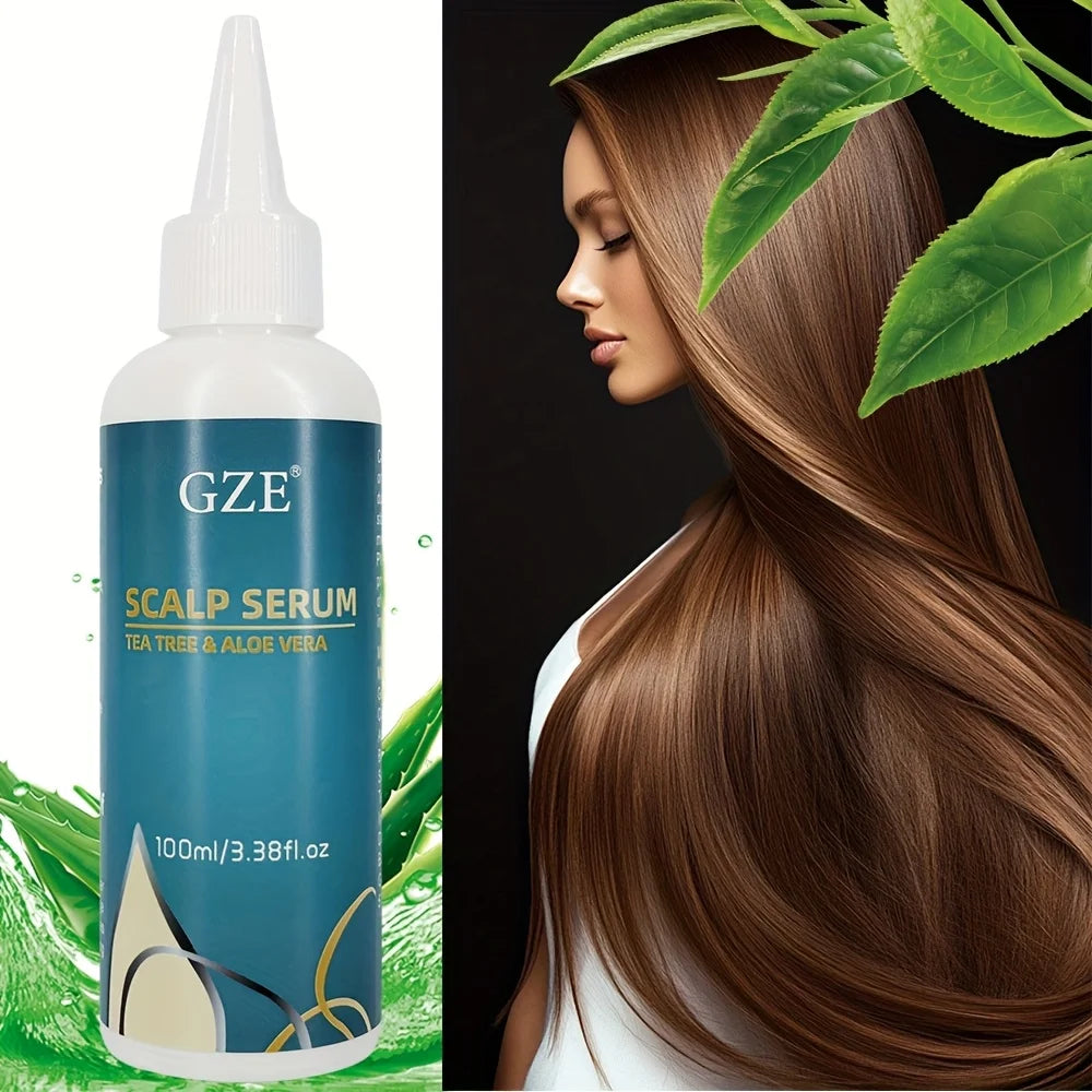 GZE Scalp Serum With Tea Tree & Aloe Vera Leave-In Conditioner Remove loose dandruff flakes For Dry Scalp for Women and Men