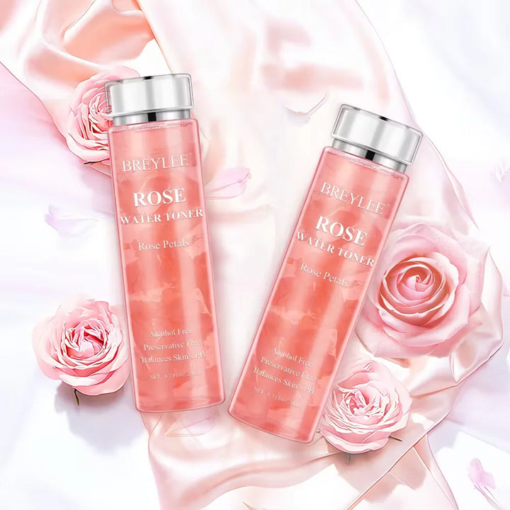 BREYLEE  Rose Water Toner Face Toner Essence Repair Smooth Watery Skin 200ML X 5PCS