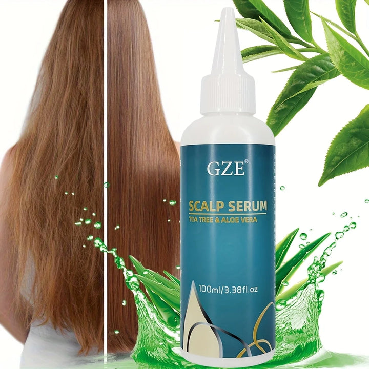 GZE Scalp Serum With Tea Tree & Aloe Vera Leave-In Conditioner Remove loose dandruff flakes For Dry Scalp for Women and Men