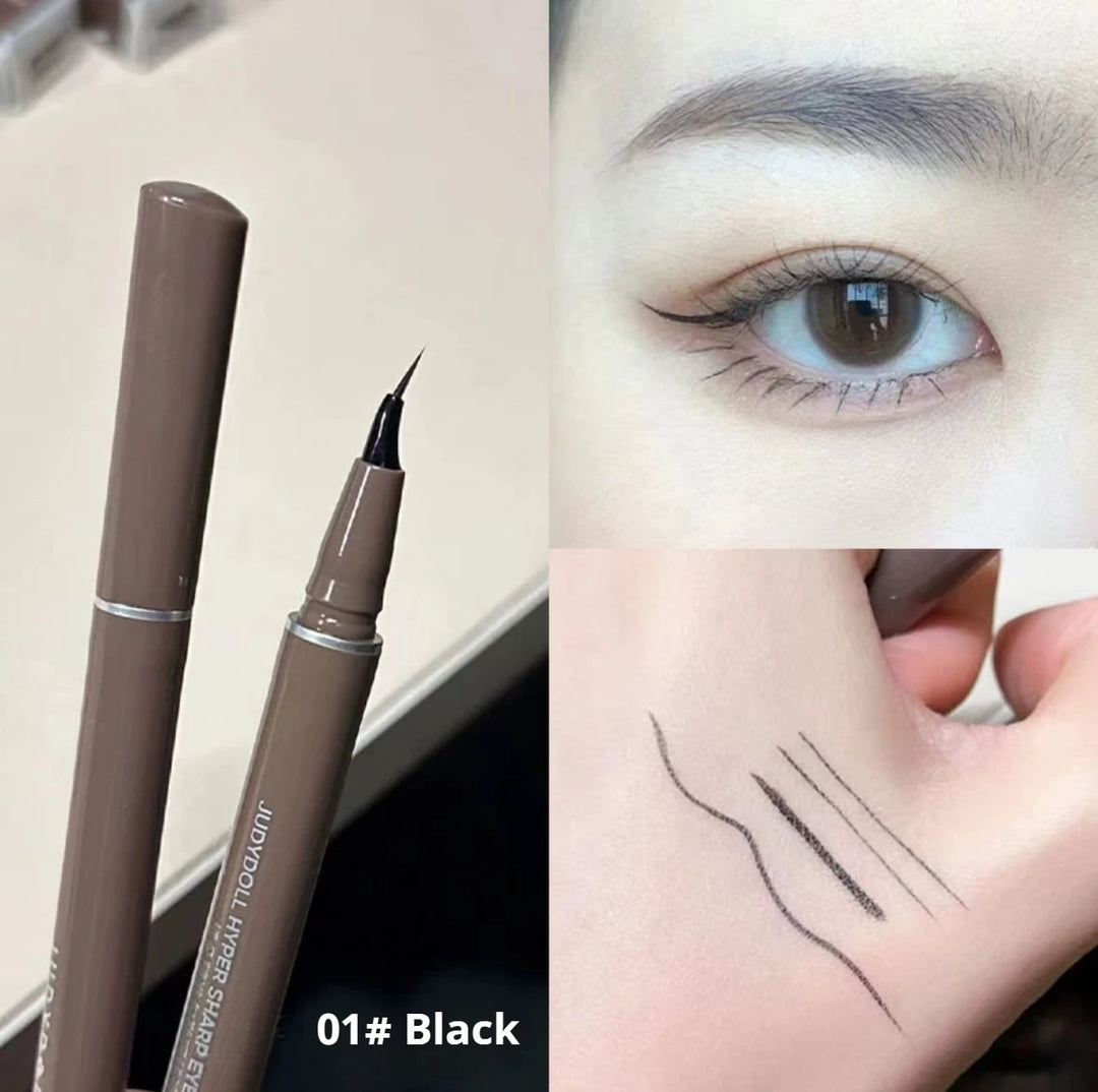 JUDYDOLL Ultra-fine Liquid Eyeliner Skinny Curved Brushwork Long lasting Waterproof Anti Shake Fast Drying Slim Enlarged Eyes