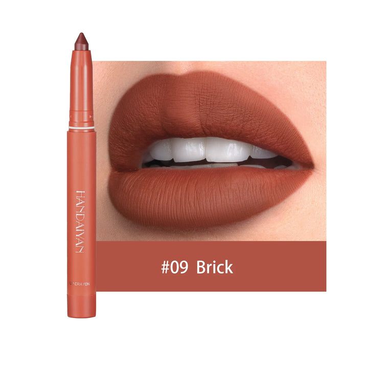 Handaiyan 12 Colors Lip Liner Matte Waterproof Velvet Nude Lipstick Pencil Sexy Red Brown Pigments Makeup Long Lasting