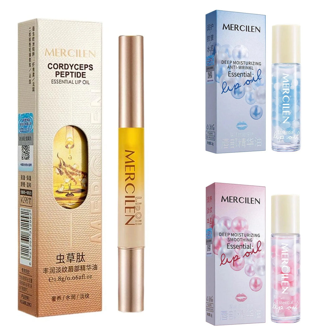 1/2/3PCS Crystal Rolling Ball Lip Oil Moisturizing Hydrating Lip Care Lip Tint Lip Balm, Long Lasting & Nourishing Plumper Lip G