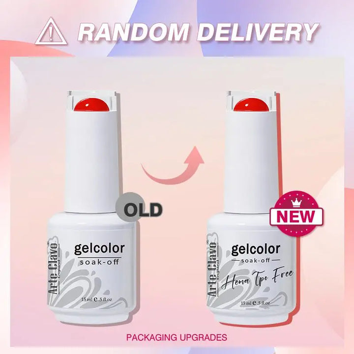 Arte Clavo Solid Color Gel Nail Polish 15ml Soak Off UV LED Gel Semi-Permanent Glitter Polish For Manicure Nail Art Salon Gel