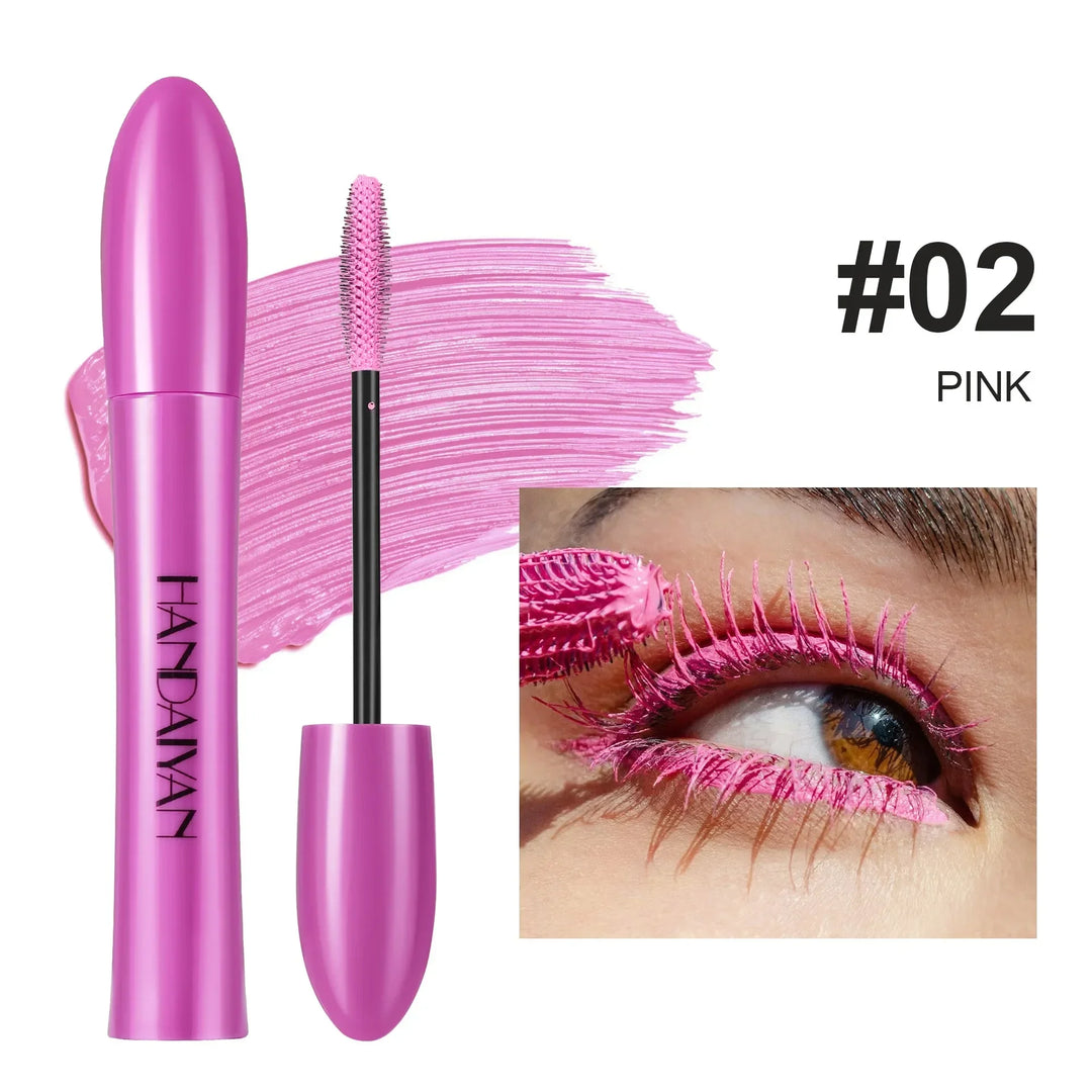 5D Colorful Silk Mascara Blue Red Black Cream Length Waterproof and Non-caking Colored Thickening Lengthening Curling Mascara