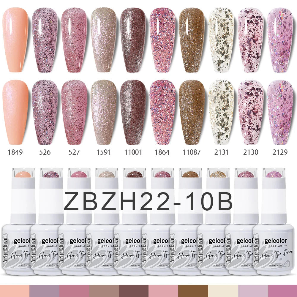 Arte Clavo 15ml HEMA TPO FREE Gel Nail Polish Pink Hybrid Nail Manicure Semi-permanent Enamels Varnish For UV LED Nails Supplies