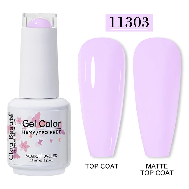 Clou Beaute 15ml HEMA TPO FREE Gel Nail Polish Vernis Semi Permanent UV Nail Art Varnish Lakiery Hybrydowe Manicure Gel Polish