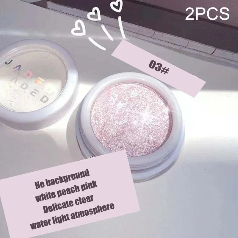 Monochrome Glitter Eyeshadow Gold Shining Brighten Eyes Makeup Long Lasting Eye Brightening Makeup Pearlescent Shimmer EyeShadow