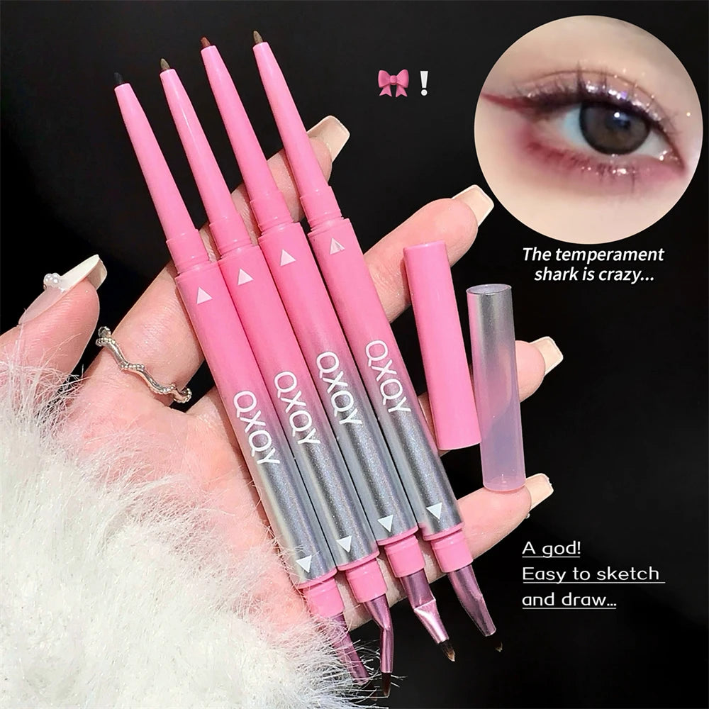 Punk Red Eyebrow & Eyeliner Gel 2 In 1 With Angled Brush Smudge-Proof Waterproof Creamy Smooth for Brows & Under Eye Makeup
