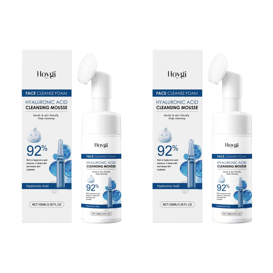 Hyaluronic Acid Cleansing Foam Gentle Moisturizing & Nourishing Oil Control Brightening Rejuvenation Face Wash Foam Face Cleanse