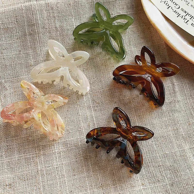 French Retro Butterfly Hair Accessories Back Of Hair Grasping Acetate Clips Hair Clips Crab Hair Clip Hair Clips For Women