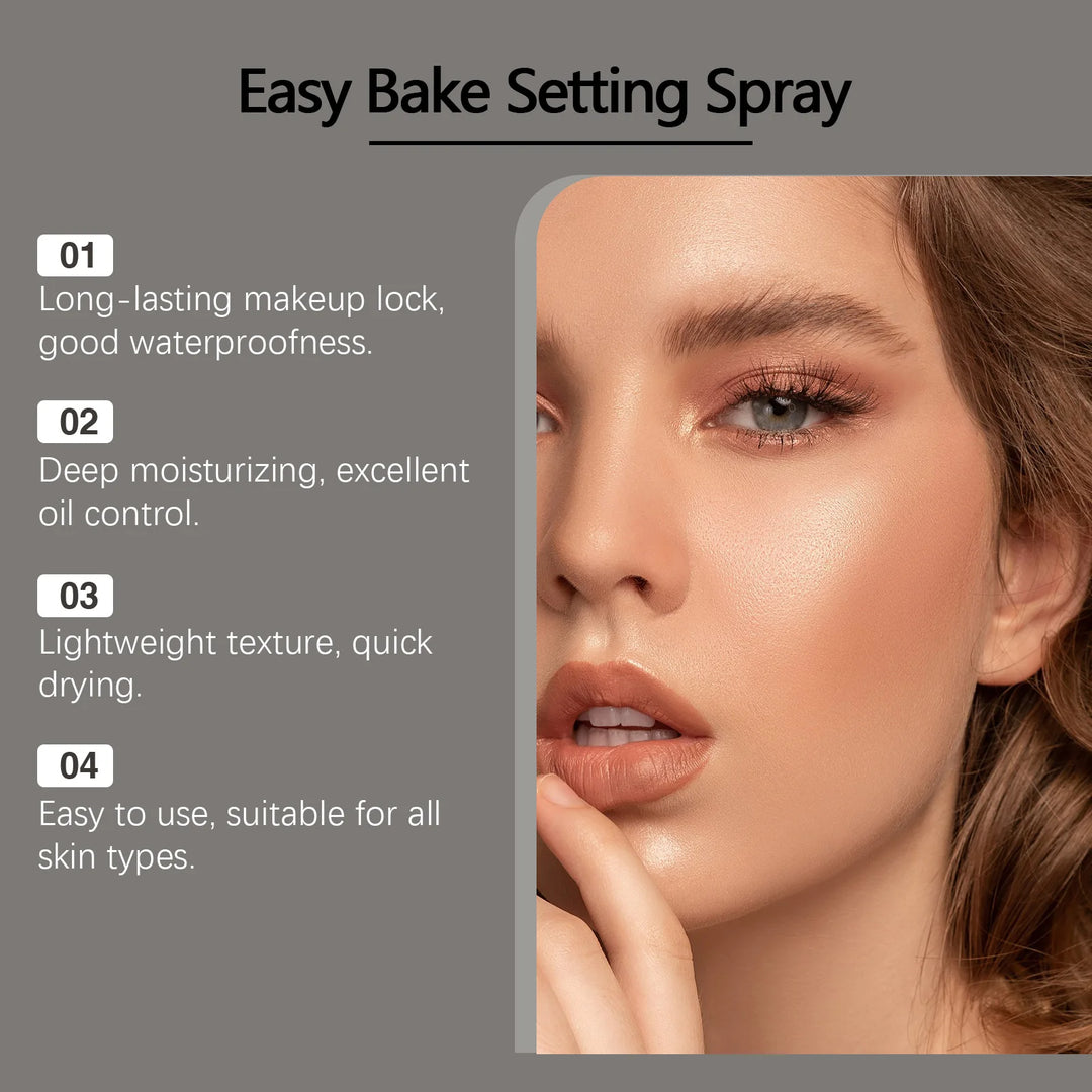 Makeup Setting Spray Long Lasting Smudge-Proof Waterproof Oil Control Smooth Skin Refreshing Hyaluronic Acid Makeup Fixing Spray