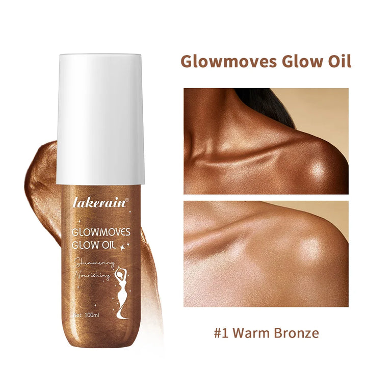 Body Care Glow Oil Glowmotions Glow Body Oil 100ml Hydrating Softening Brazilian Shimmer Bronze Non-Greasy Non-Sticky for Body C