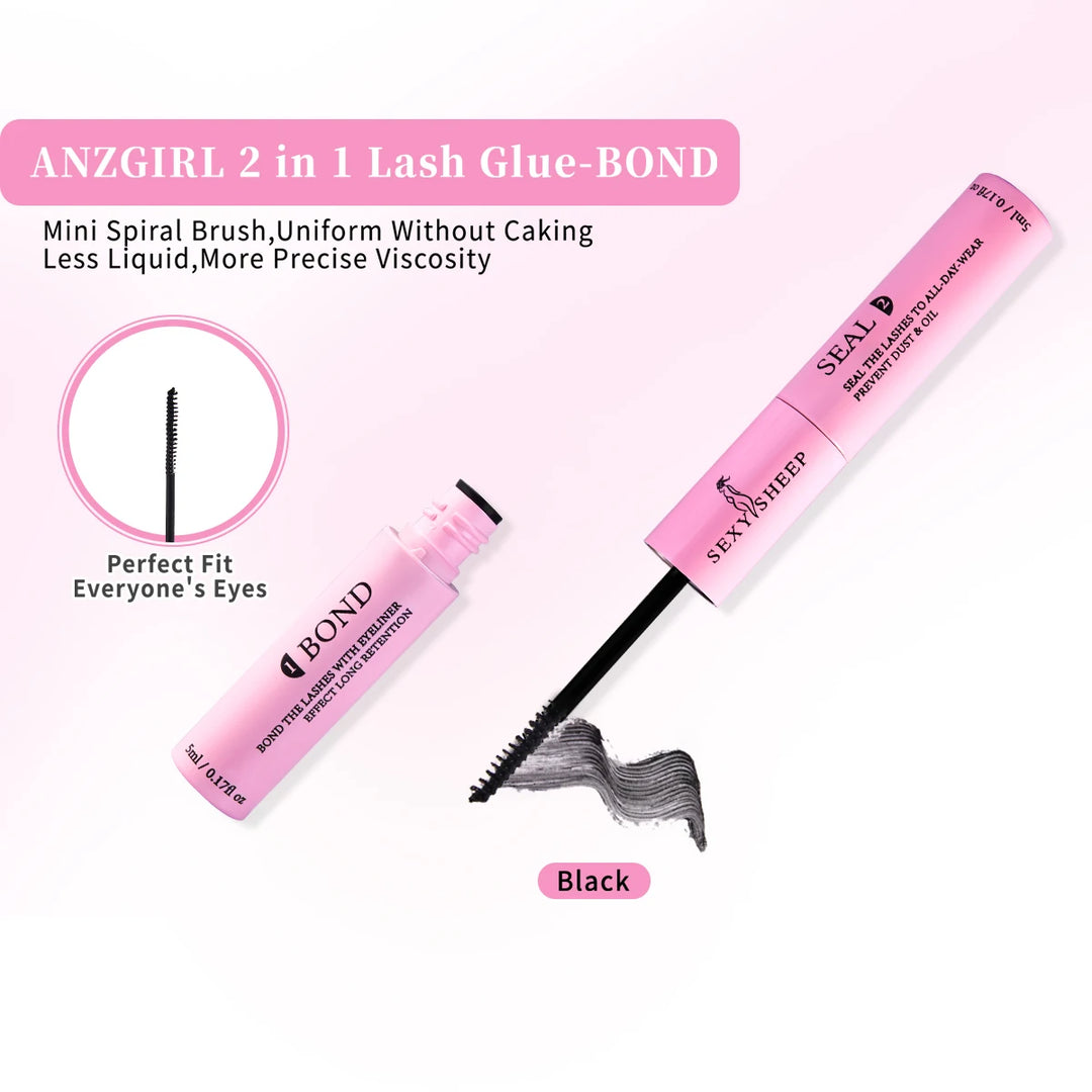 Lash Bond and Seal 10ml Individual Lashes Glue and Seal Super Strong Hold Lash Extension and Lash Glue Remover 5ml Kit