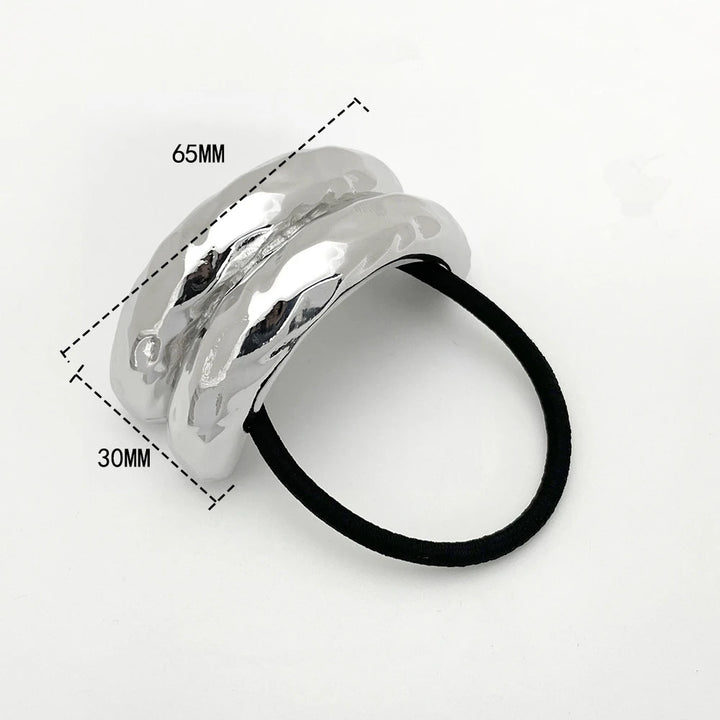 Metal Irregular Double-layer Hair Bands Ropes for Women Headband Elastic HairPins Hairband Fashion Jewelry Hair Accessories Gift