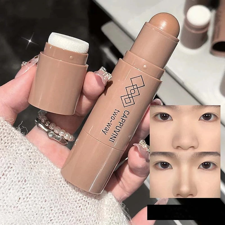 Face Contour Bronzer Stick Moisturizing Silky Three-dimensional Contour Pen Natural Matte Gray Brown Nose Shadow Makeup Contour