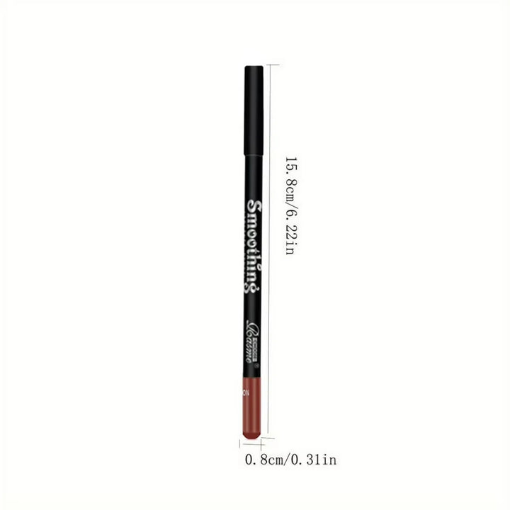6-Color Waterproof Matte Lip Liner - Long-Lasting, Non-Transfer Formula, Matte Finish, 6 Versatile Shades