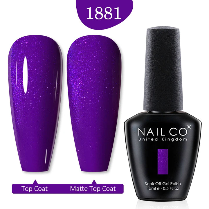 NAILCO Red Colors Series 15ML Nail Gel Polish Nail Supplies Semi Permanent For Nail Art Manicure Soak Off LED UV Hybrid Varnish