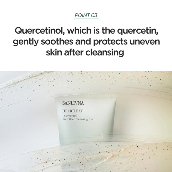 Heartleaf Quercetin Pore Deep Cleansing Foam, Cleanser, Double Cleansing, BHA, Hyaluronic Acid Skincare