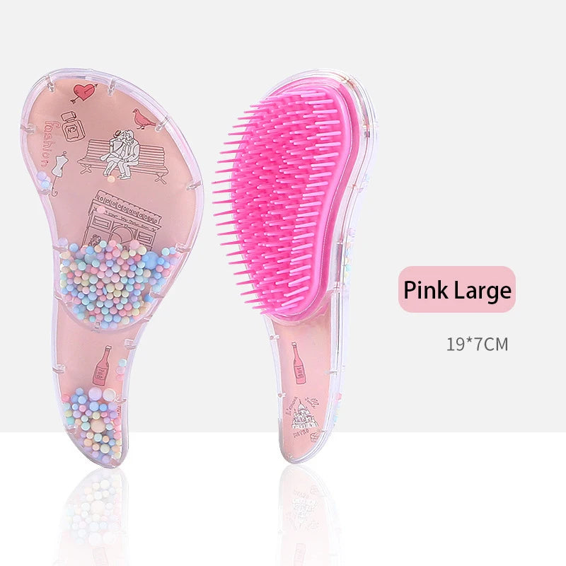 2025 New Cute Children's Horn Comb Cartoon Transparent Comb Anti Knot Fashion Massage Comb Smooth Hair Comb Hairdressing Comb