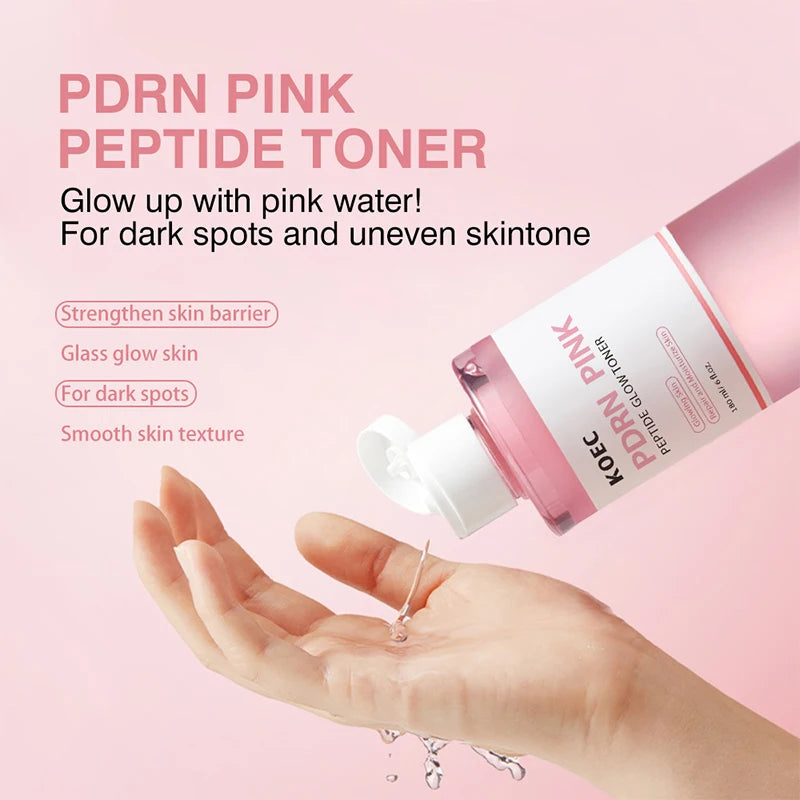 Pink Peptide Glow Toner Moisturizing Rose Facial Essence Water Glowing Skin Repalr Molsturize Skin 180ml/6 Floz Korean Skin Care