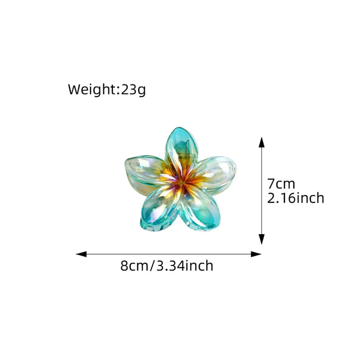 Bohemia Egg Flower Flower Hair Clips Fashion Flower Shape Headwear Shark Clip Plastic Colorful Flowers Claw Vacation