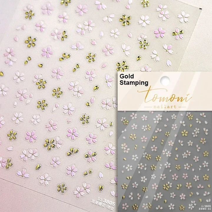 Hipster Pure White Flowers Rose Spring Lily Peony Camellia Daisy Jelly Cherry Blossom Magnolia Nail Art Stickers Manicure Decals