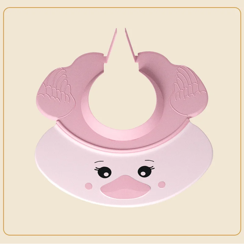 Baby Shampoo Cap Cute Duck Shape Adjustable Size Baby Shower Children's Waterproof Wide Brim Ear Protection Shower Cap Sun Hat