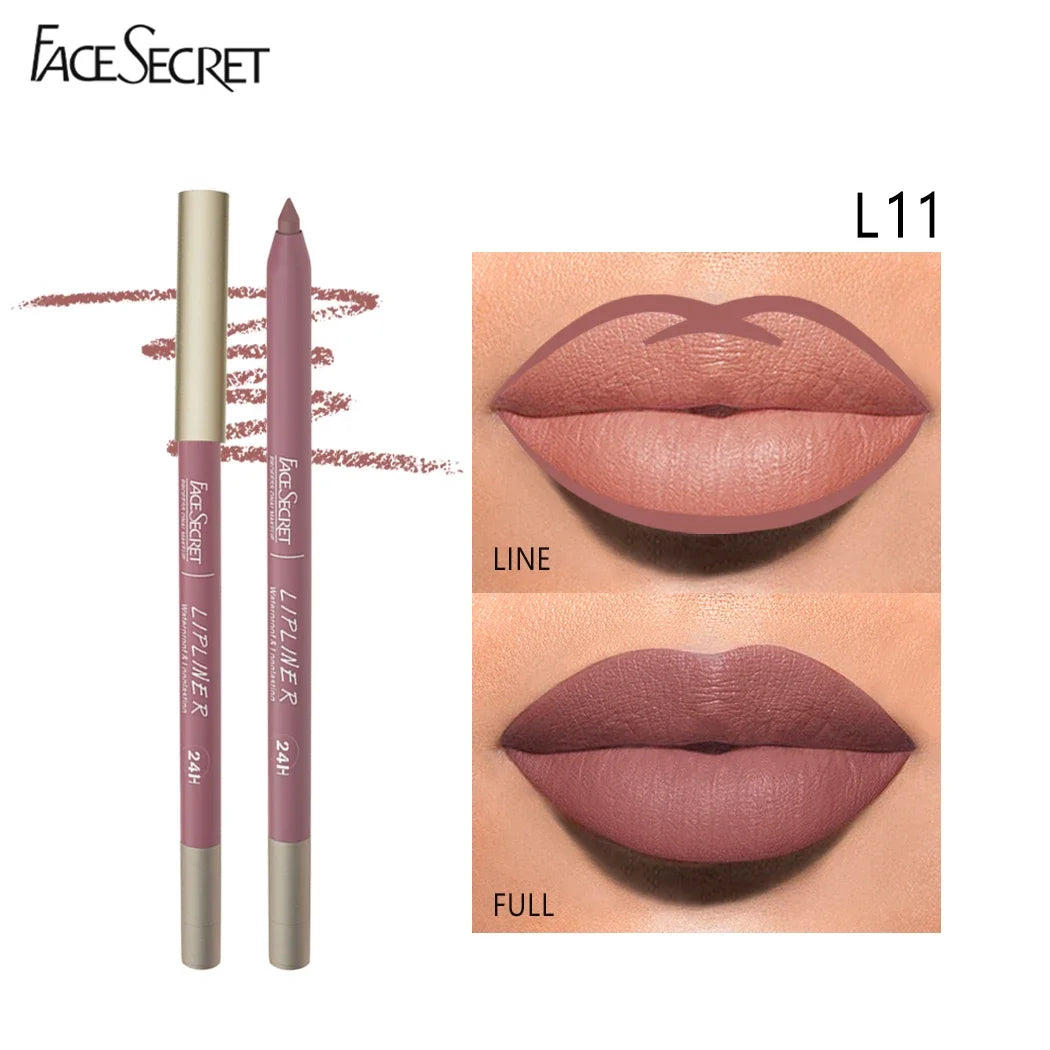Face Secret Waterproof Liners Makeup Lipliner 12 Colors Matte Velvet Lipstick Pen / Liptint Long Lasting Waterproof Lip Tint