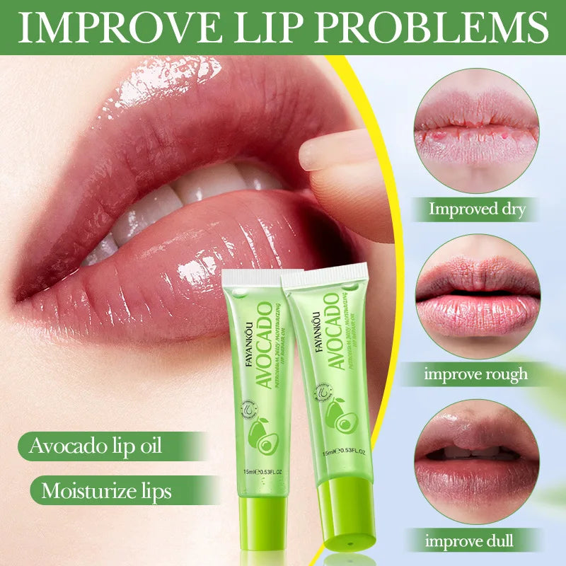 Avocado Moisturizing Lip Oil Cream Plump Lips Lotion Hydrating Lipstick Lip Balm Lips Plumper Skin Care