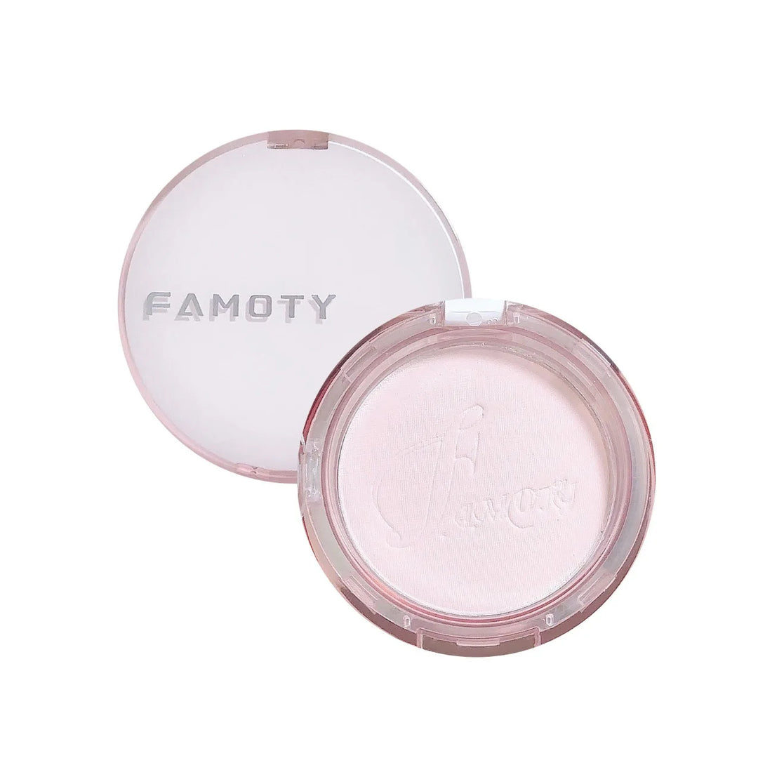 1Pc Matte Oil Control Pressed Powder Waterproof Concealer Pressed Setting Powder Lasting High Gloss Brighten Face Korean Makeup
