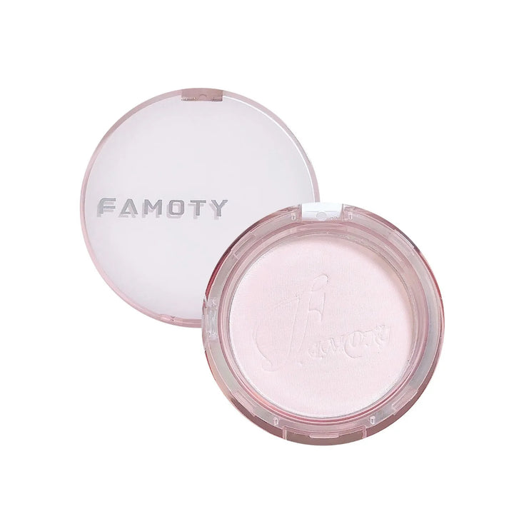 1Pc Matte Oil Control Pressed Powder Waterproof Concealer Pressed Setting Powder Lasting High Gloss Brighten Face Korean Makeup