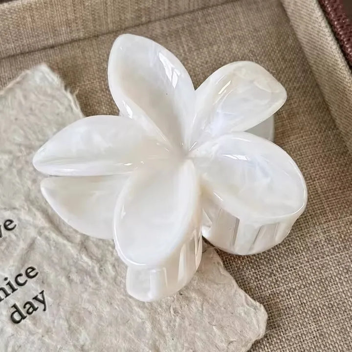 Korean Hawaiian Gradient Flower Hair Claw Clip For Women Girl Fashion Plastic Non Slip Hold Hairpin Barrette Hair Accessories