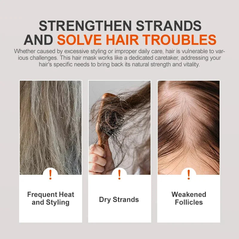 PURC Batana Oil Hair Mask Repairs Damaged Strengthening Hair Roots Smoothing Nourishing Hair Treatment Masks Hair Care Products