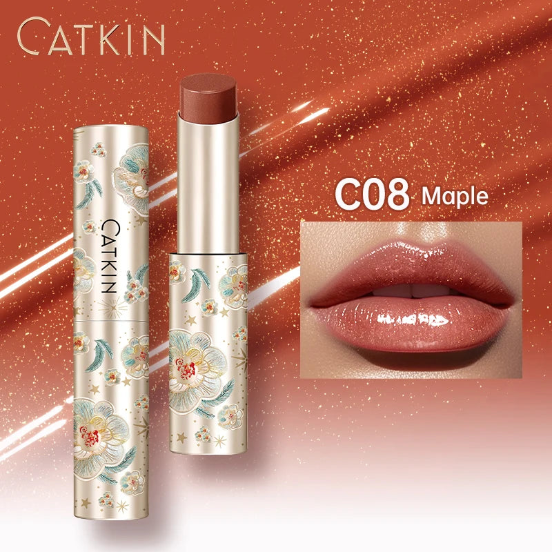 CATKIN GLOSSY LIP BALM Hydrating Lip Stick Lip Tint Lipstick Long Lasting 12H Hydration Moisturize, Protect & Soothe Dry Lips